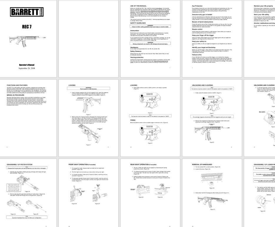 Barrett REC 7 6.8mm Operator's Manual - GB-img-0