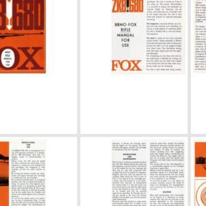 BRNO ZKB 680 Bolt Action Rifle Manual
