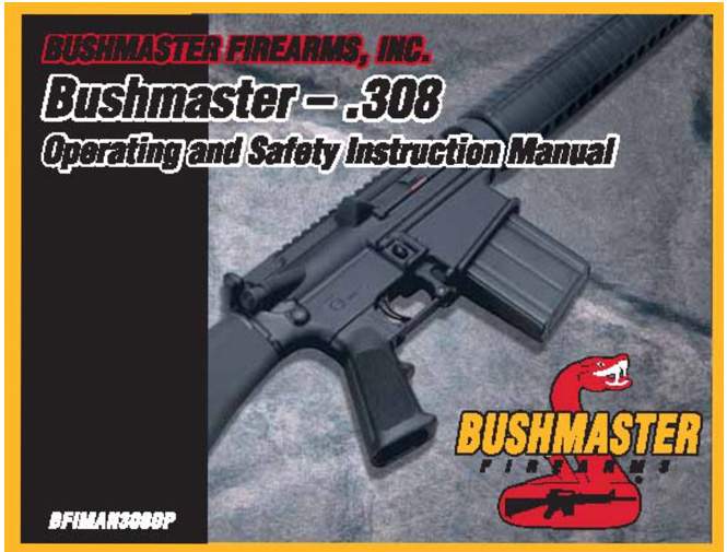 Bushmaster .308 Operating Manual - GB-img-0