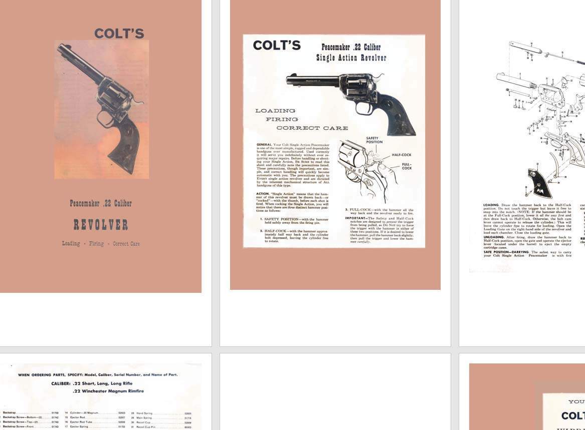 Colt 1972 Peacemaker .22 Revolver Manual - GB-img-0