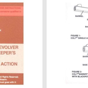 Colt 1993 SA Army Revolver Manual