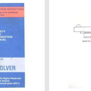 Colt 1998 Cowboy SA Revolver Manual