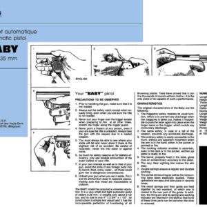Browning 1993 6.35mm Baby Manual- French and English