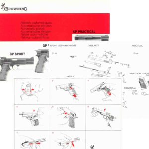 Browning 1980's Circa GP Series Pistol Manual- English, German, French, Italian, Spanish Text