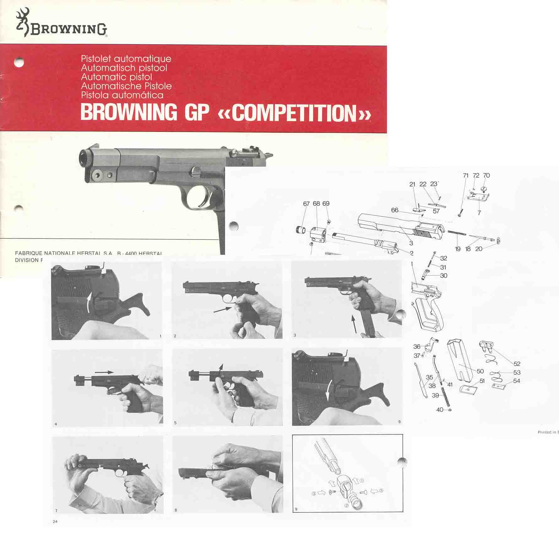 Browning 1980s GP Competition Manl- Eng, Ger, Fr, Ital, Span Text- GB-img-0