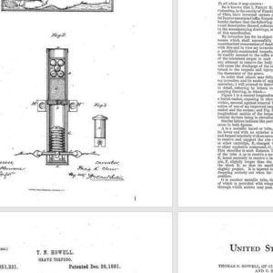 Grave 1881 and Coffin 1878 Torpedoes Patent Papers