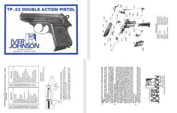 Iver Johnson 1982 circa TP .22 Automatic Pistol Manual