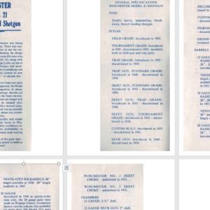 Winchester M21 History & Serial #s by WT Francis Co. 1981