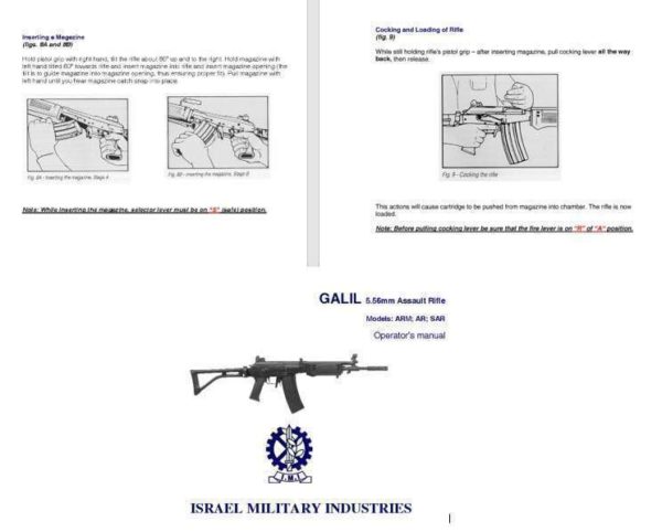 Galil ARM; AR; SAR Operator's Manual