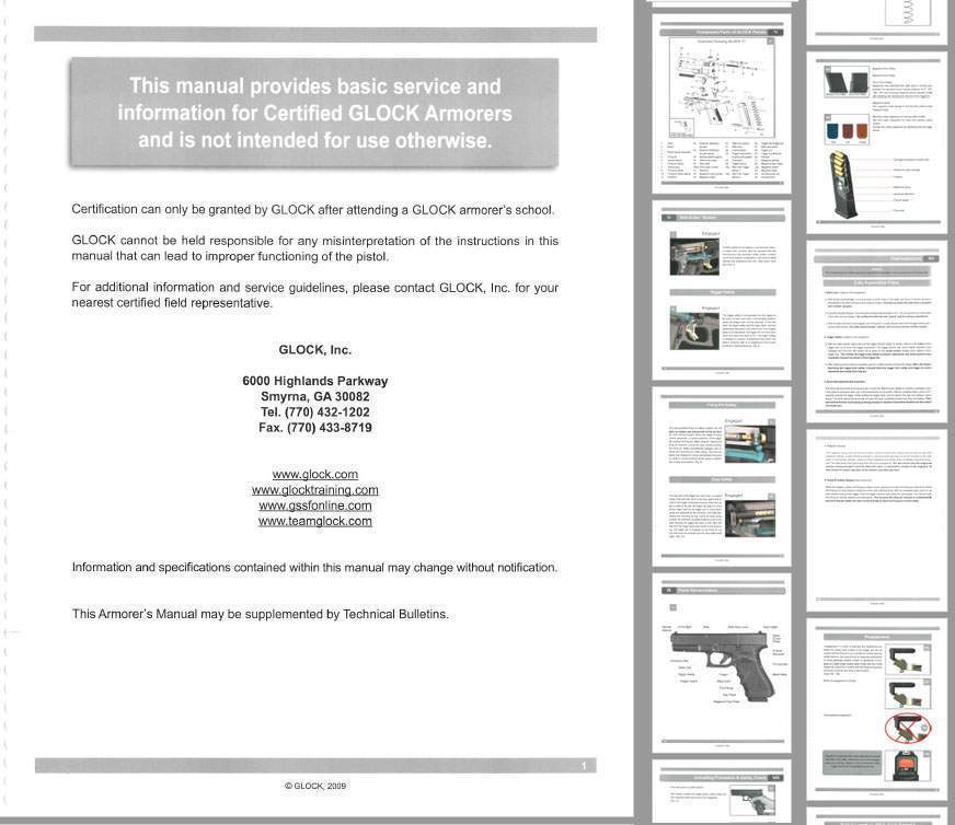Glock 2009 Armorer's Manual Models G17-G39 - GB-img-0