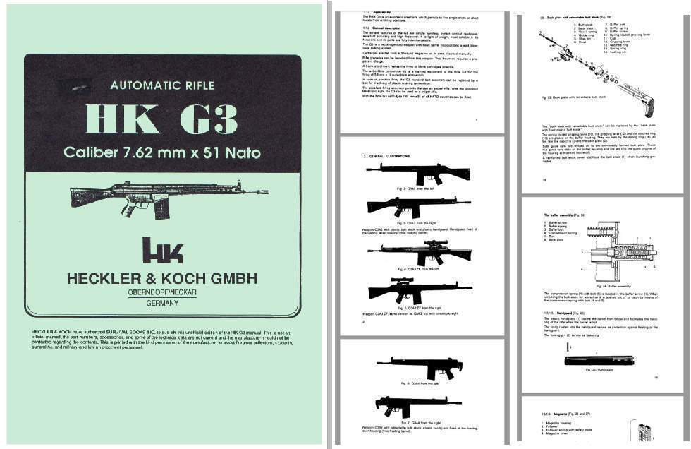 Heckler & Koch HK G3 GMBH 7.62 x 51 Nato Auto Rifle Manual- GB-img-0