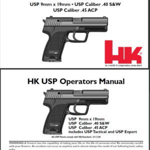 Heckler & Koch USP- Universal Self-Loading Pistol Field Strip & Armorer's Maint Manual