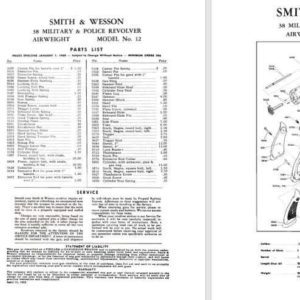 Smith & Wesson Model 12 Airweight .38 Military & Police Revolver Manual