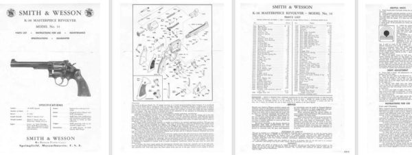 Smith & Wesson Model 14 K-38 Masterpiece Revolver Manual