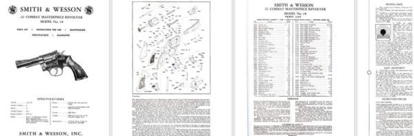 Smith & Wesson Model 18 .22 Combat Masterpiece Revolver Manual