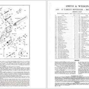 Smith & Wesson Model 25 1955 .45 Target Revolver Manual