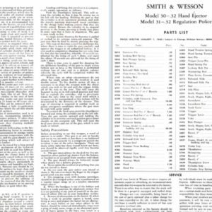Smith & Wesson Model 30 Hand Ejector & Model 31 .32 Regulation Police Revolver Manual