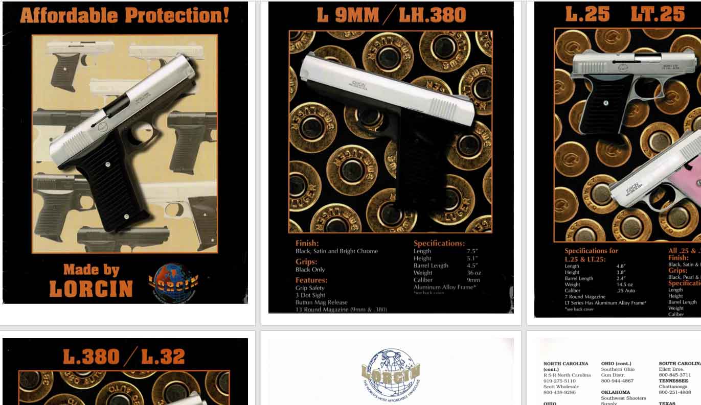 Lorcin Engineering 1995 Pistol Catalog - GB-img-0