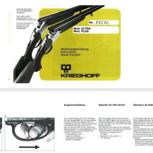 Krieghoff Mod. Ultra & Plus Manual (Shotgun)