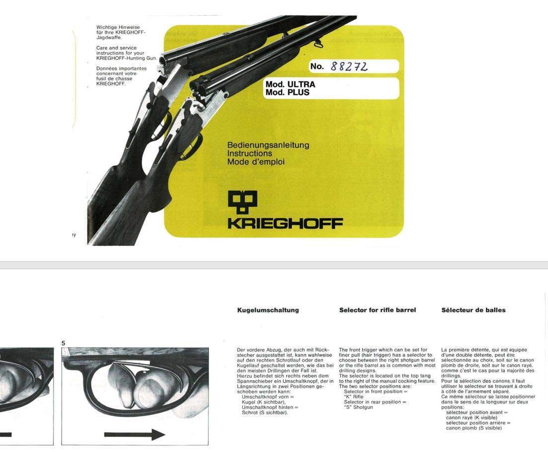 Krieghoff Mod. Ultra & Plus Manual (Shotgun) - GB-img-0