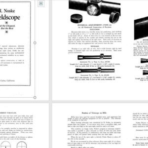 Noske Fieldscope Manual- Not the Cheapest, But the Best