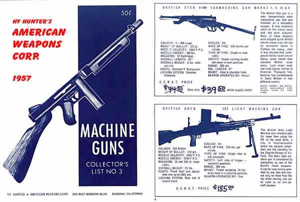 Hy Hunter's American Weapons Corp. 1957 Machine Gun Catalog - GB-img-0