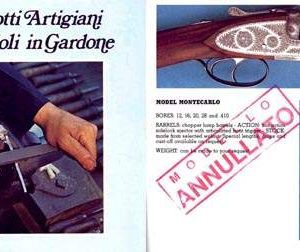Armi F.lli Piotti Artigiani 1985 Circa Gun Catalog