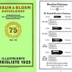 Braun & Bloem 1925 Munitions (German)