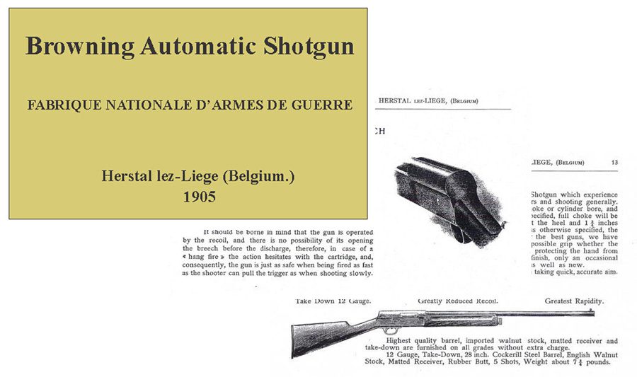 Browning 1905 Automatic Shotgun Catalog and Manual - GB-img-0