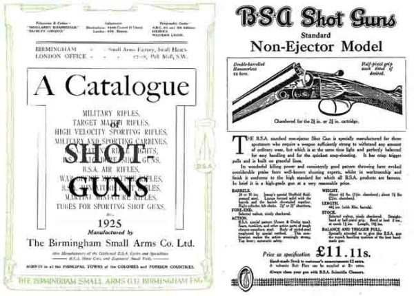 BSA 1925 Shotguns