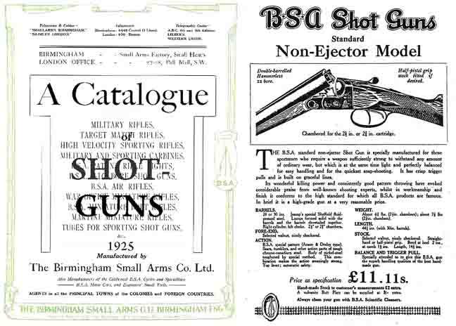 BSA 1925 Shotguns Catalog - GB-img-0