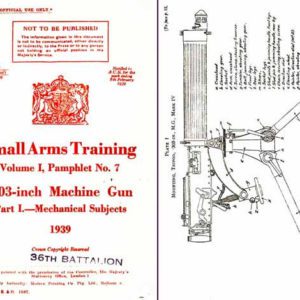 Vickers - .303 inch Machine Gun, Mechanical Parts - Small Arms Training 1939 - Australia