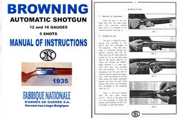 Browning 1935 FN Automatic Shotgun (A-5) Manual - GB-img-0
