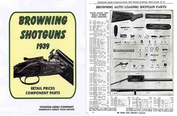 Browning 1939 Shotguns & Component Parts Stoeger Catalog - GB-img-0