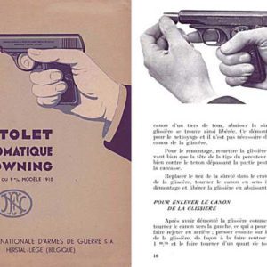 Browning 1910 FN Model 9mm/7.65mm Pistol (Fr) -Manual