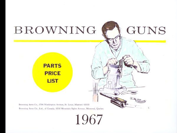 Browning 1967 Shotguns, Rifles & Pistols Exploded View Parts- GB-img-0