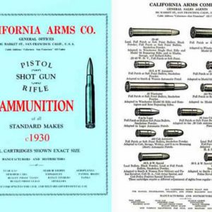 California Arms Company 1930 Ammunition Catalog (San Francisco)