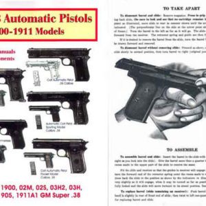 Colt 1900-11 - .38 Auto Pistols Models Manual Reprints