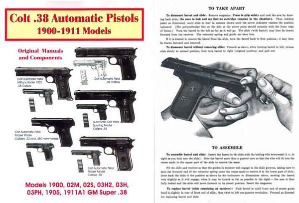 Colt 1900-11 - .38 Auto Pistols Models Manual Reprints - GB-img-0