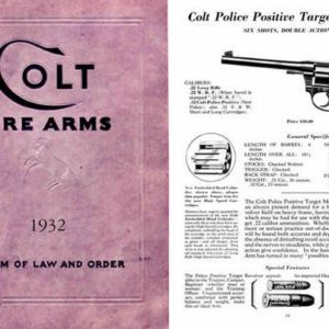 Colt 1932 Patent Fire Arms Catalog