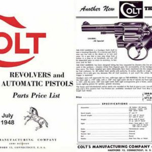 Colt 1948 Revolvers and Pistols Parts Catalog
