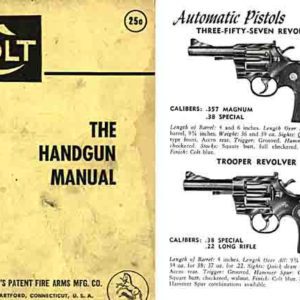 Colt 1954 Handgun Manual and Catalog