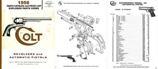 Colt 1956 Revolvers & Automatic Pistols Component Parts Catalog - GB-img-0