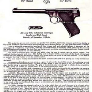 Colt Woodsman Manual