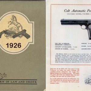 Colt 1926 History and Handguns