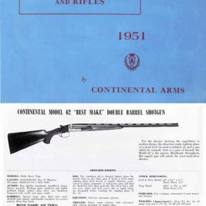 Continental Arms 1951 Catalog (Belgium)