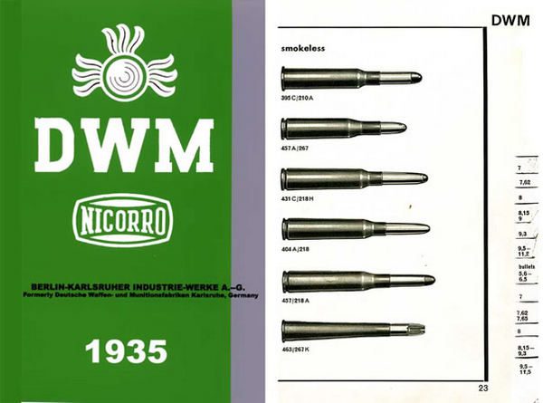 DWM 1935 Ammunition Price List (In English) Catalog - GB-img-0