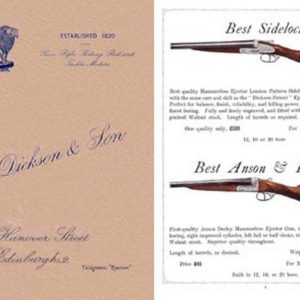 Dickson, John & Son (UK Edinburgh) 1935 Gun Catalog