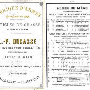 Ducasse 1885 Gun and Sport Catalog