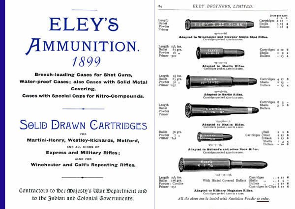 Eley 1899 Ammunition Sporting & Military Ammunition Catalog (UK) - GB ...